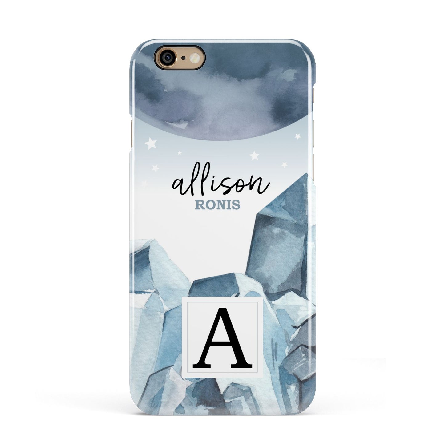 Lunar Crystals Personalised Name Apple iPhone 6 3D Snap Case
