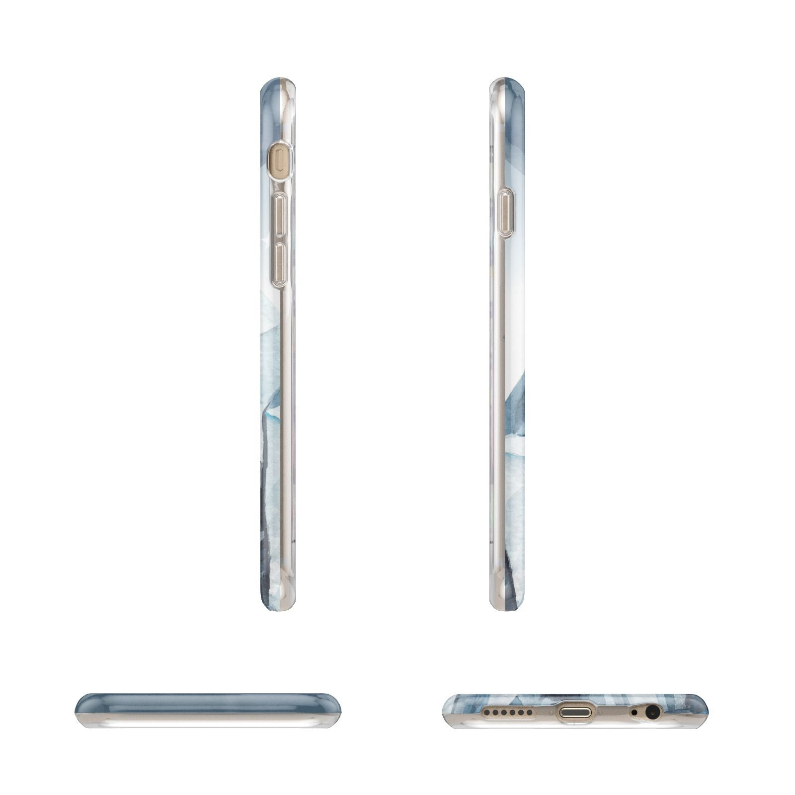 Lunar Crystals Personalised Name Apple iPhone 6 3D Wrap Tough Case Alternative Image Angles