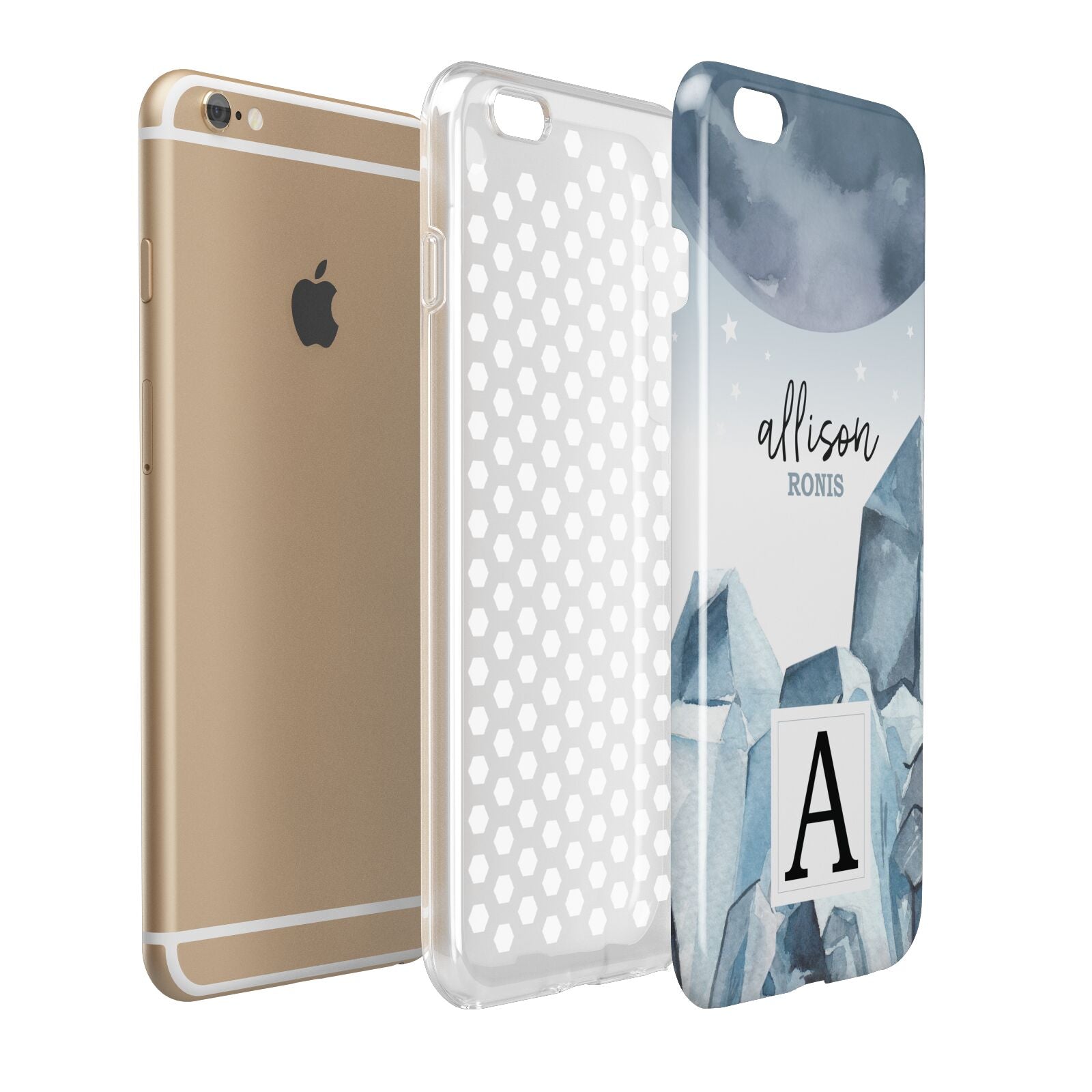 Lunar Crystals Personalised Name Apple iPhone 6 Plus 3D Tough Case Expand Detail Image