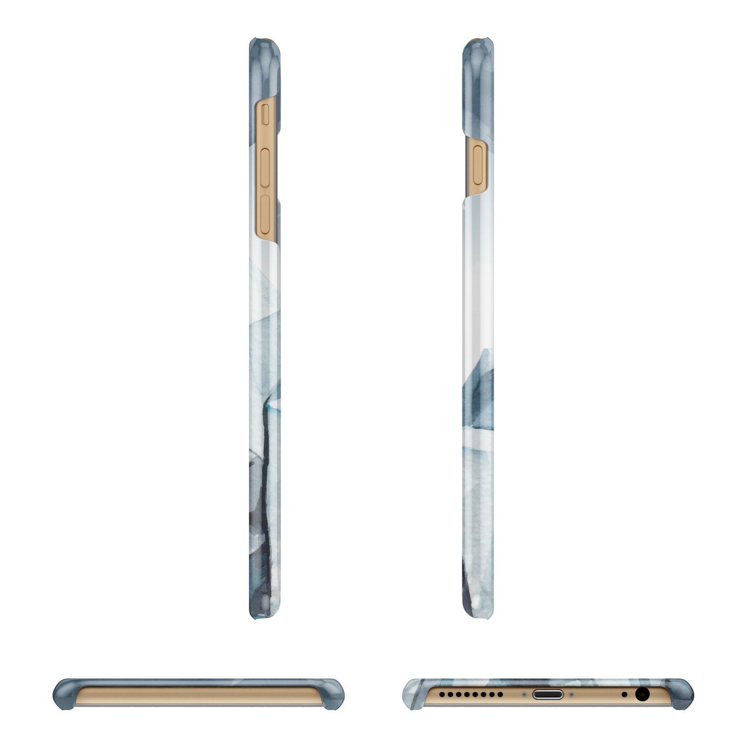 Lunar Crystals Personalised Name Apple iPhone 6 Plus 3D Wrap Snap Case Angled Images