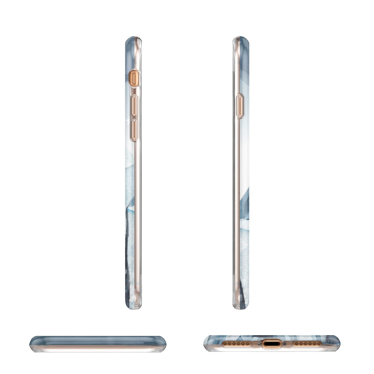 Lunar Crystals Personalised Name Apple iPhone 7 8 3D Wrap Tough Case Alternative Image Angles