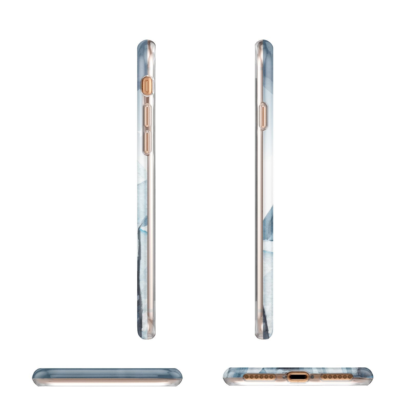 Lunar Crystals Personalised Name Apple iPhone 7 8 3D Wrap Tough Case Alternative Image Angles