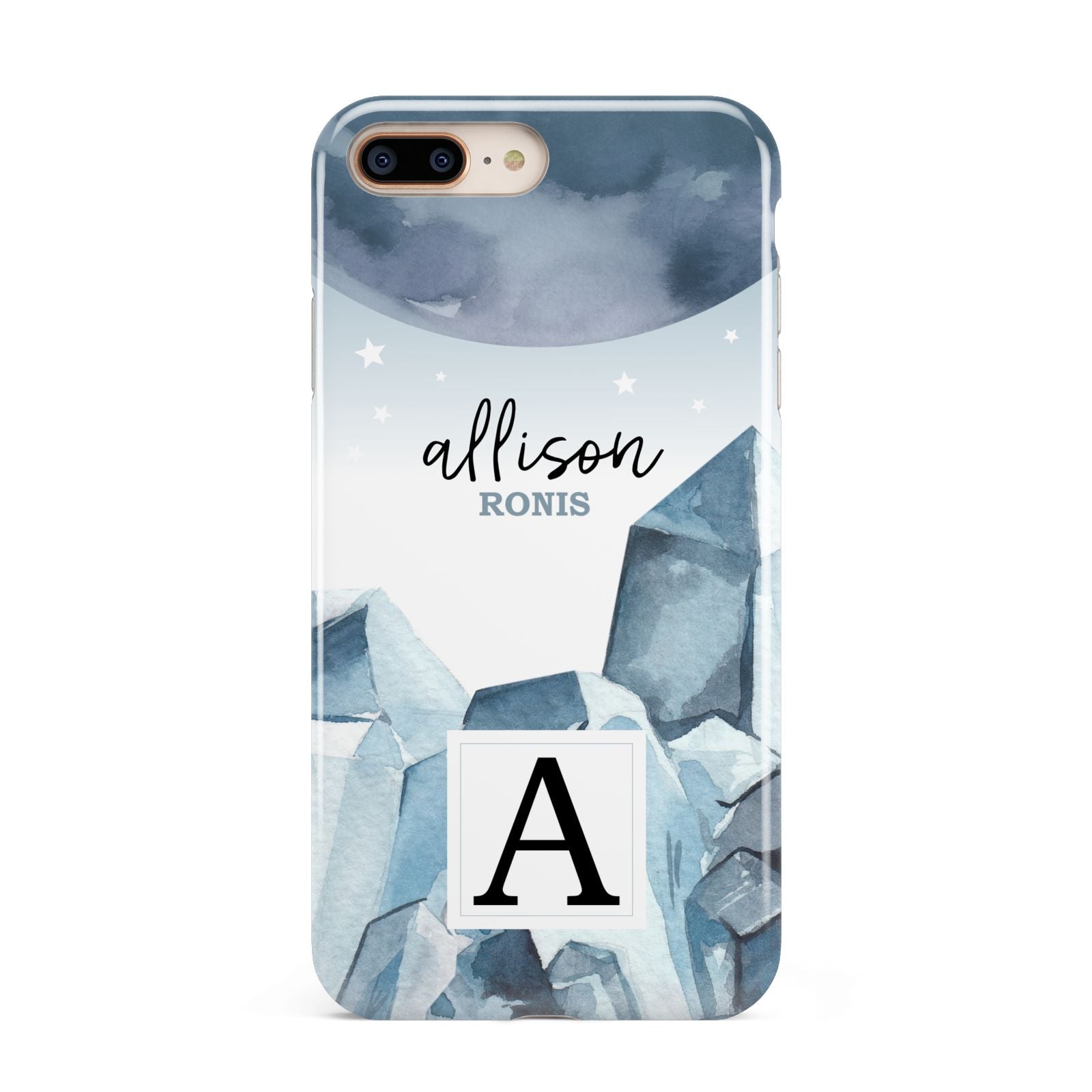 Lunar Crystals Personalised Name Apple iPhone 7 8 Plus 3D Tough Case