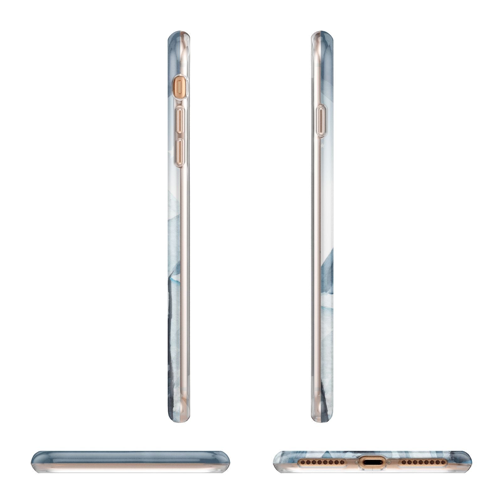 Lunar Crystals Personalised Name Apple iPhone 7 8 Plus 3D Wrap Tough Case Alternative Image Angles