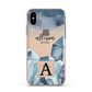 Lunar Crystals Personalised Name Apple iPhone Xs Impact Case Pink Edge on Gold Phone