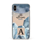 Lunar Crystals Personalised Name Apple iPhone Xs Max Impact Case Black Edge on Gold Phone