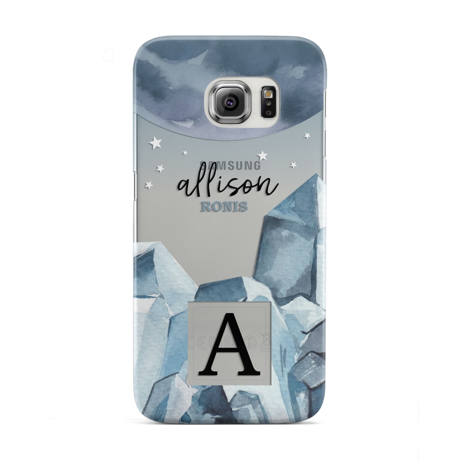 Lunar Crystals Personalised Name Samsung Galaxy S6 Edge Case
