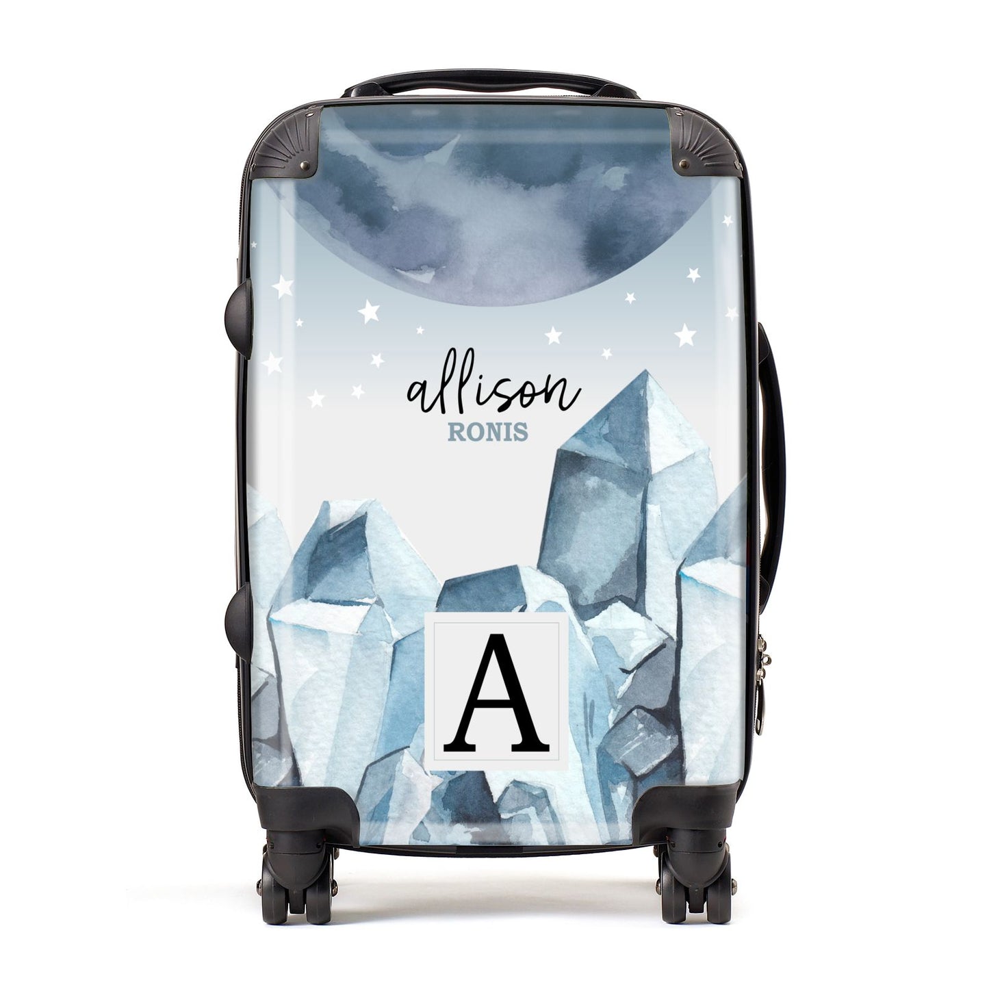 Lunar Crystals Personalised Name Suitcase