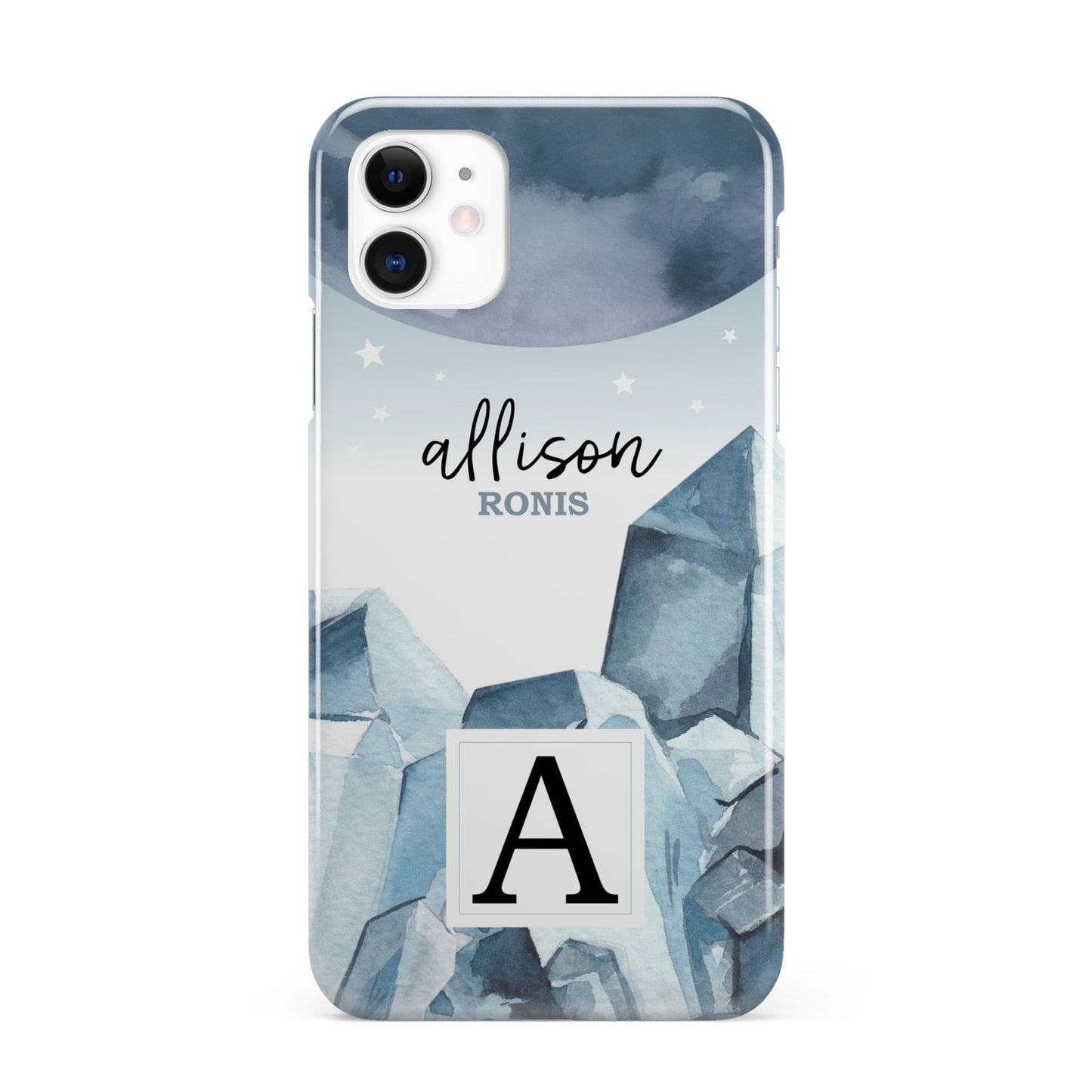 Lunar Crystals Personalised Name iPhone 11 3D Snap Case