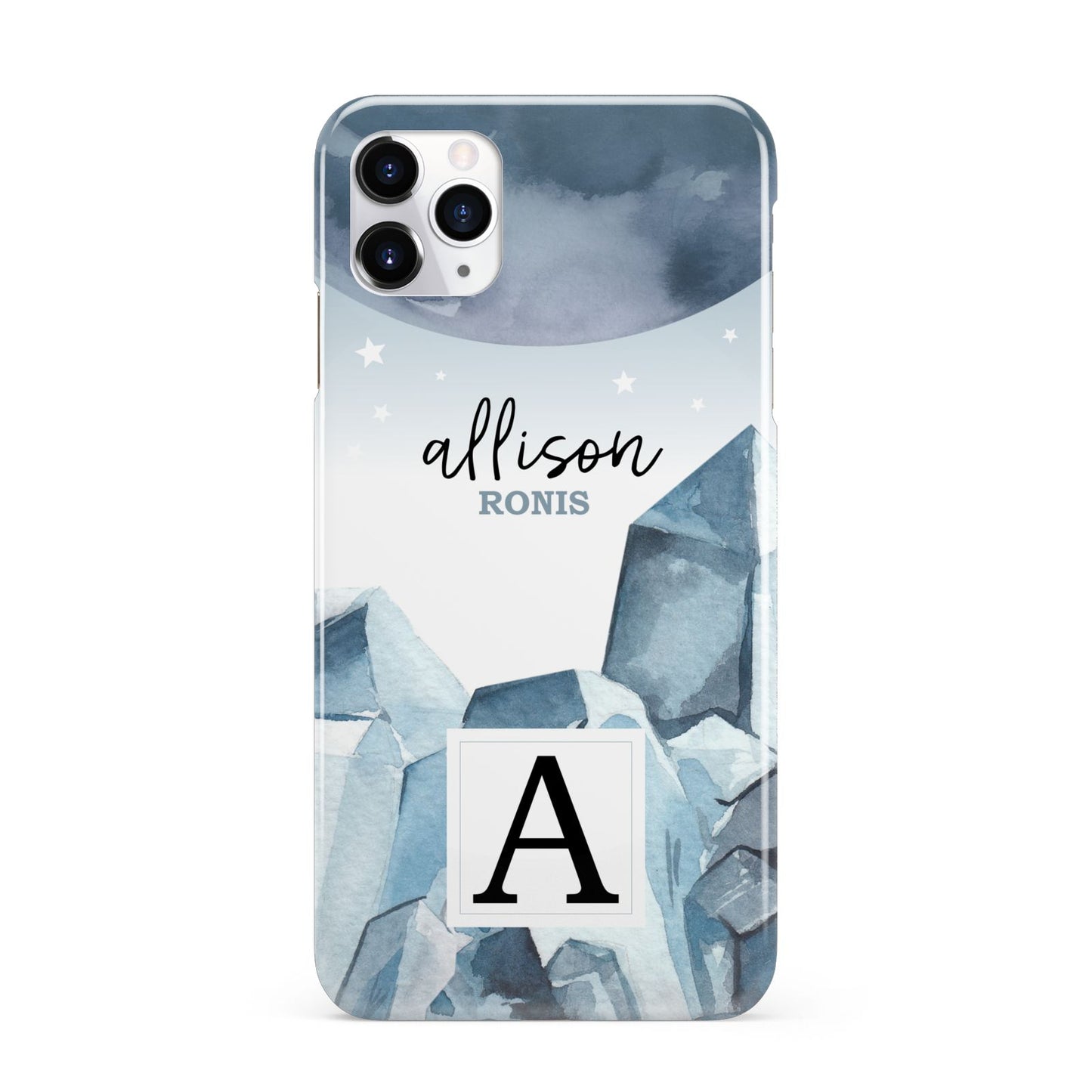 Lunar Crystals Personalised Name iPhone 11 Pro Max 3D Snap Case