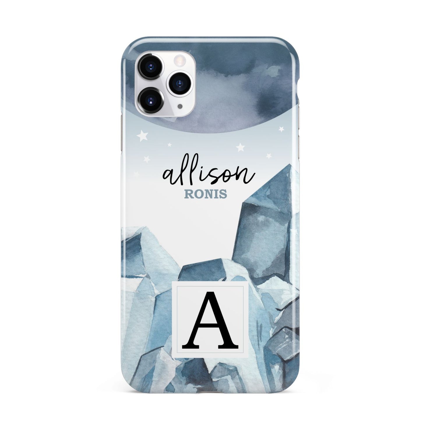 Lunar Crystals Personalised Name iPhone 11 Pro Max 3D Tough Case