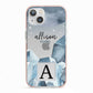 Lunar Crystals Personalised Name iPhone 13 TPU Impact Case with Pink Edges