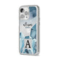 Lunar Crystals Personalised Name iPhone 14 Pro Max Clear Tough Case Silver Angled Image