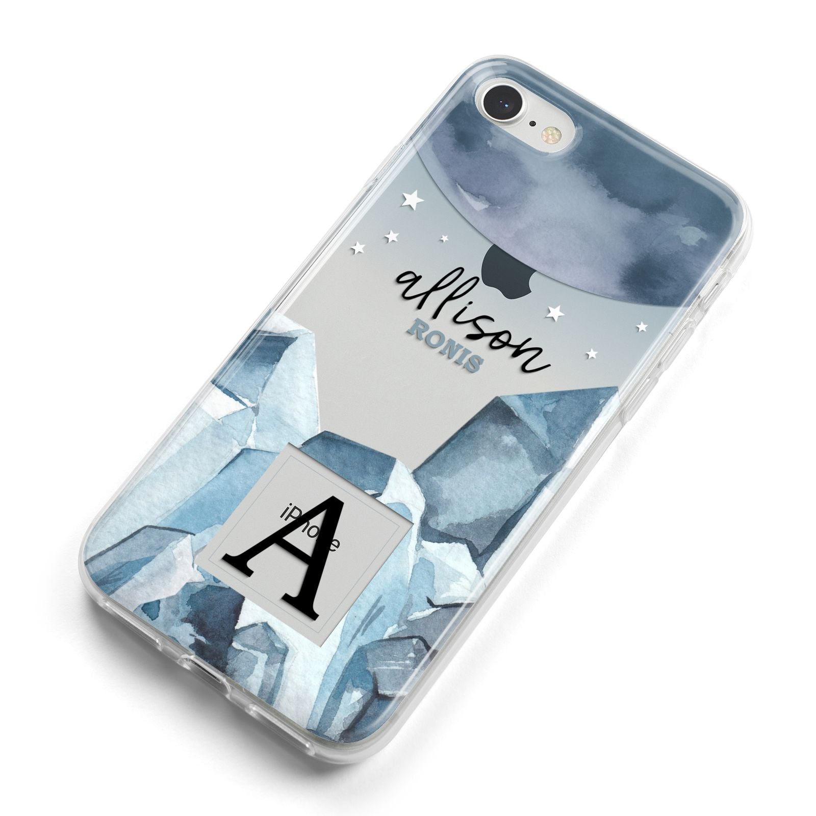 Lunar Crystals Personalised Name iPhone 8 Bumper Case on Silver iPhone Alternative Image
