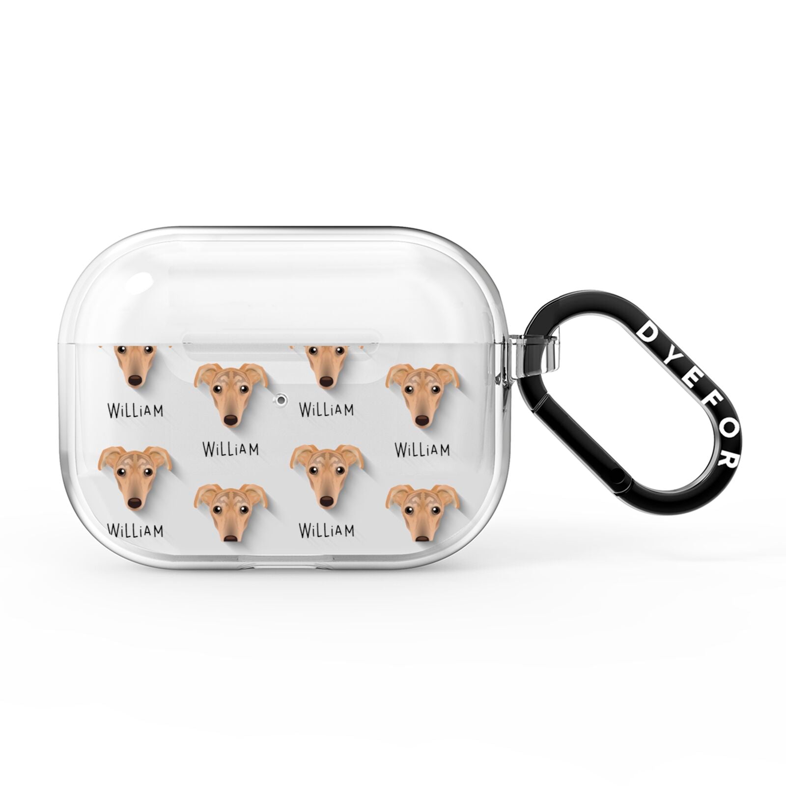 Lurcher Icon with Name AirPods Pro Clear Case