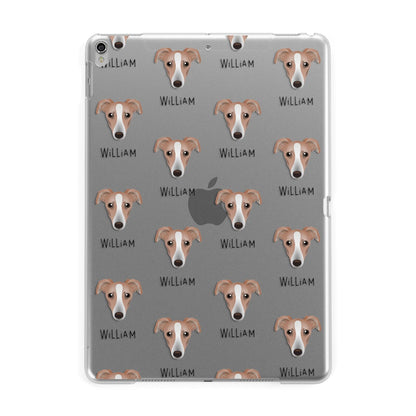Lurcher Icon with Name Apple iPad Silver Case