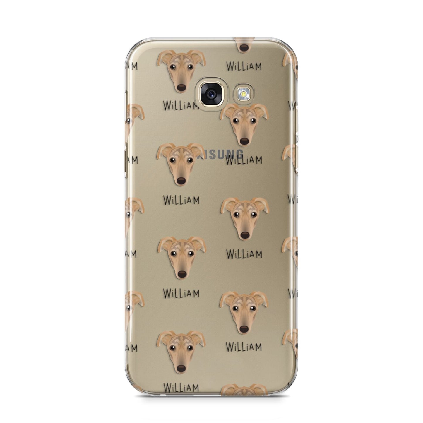 Lurcher Icon with Name Samsung Galaxy A5 2017 Case on gold phone