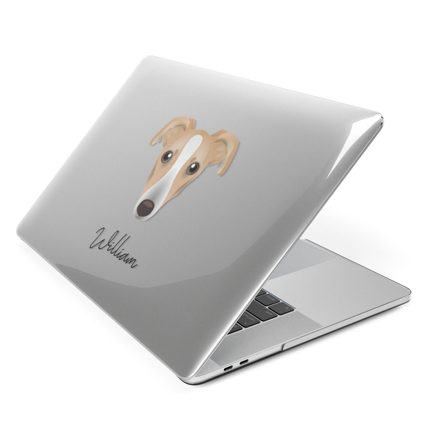 Lurcher Personalised Apple MacBook Case Side View