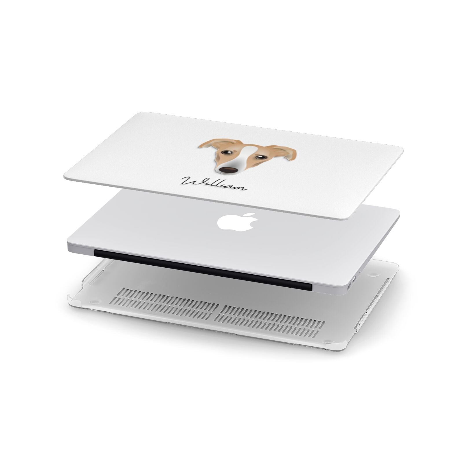 Lurcher Personalised Apple MacBook Case in Detail