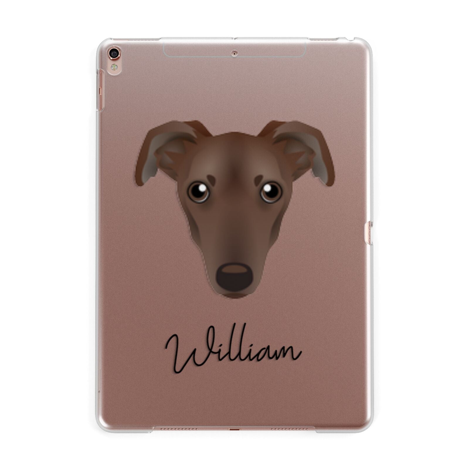Lurcher Personalised Apple iPad Rose Gold Case
