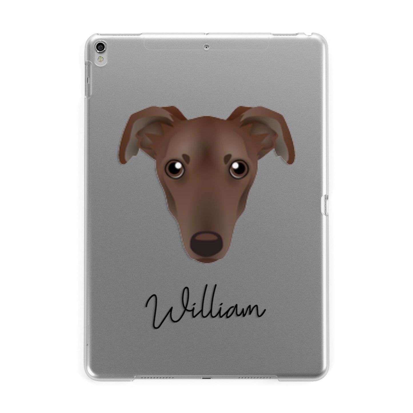 Lurcher Personalised Apple iPad Silver Case