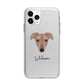 Lurcher Personalised Apple iPhone 11 Pro Max in Silver with Bumper Case