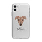 Lurcher Personalised Apple iPhone 11 in White with Bumper Case