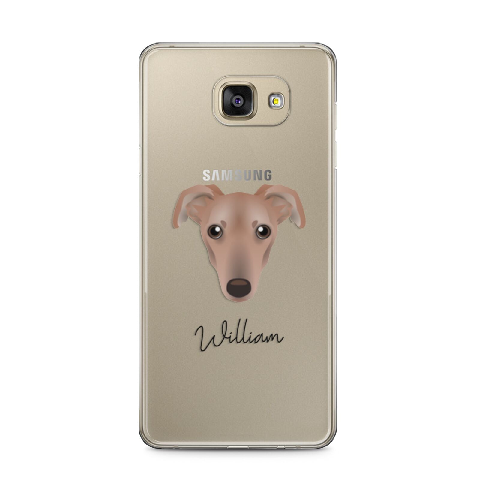 Lurcher Personalised Samsung Galaxy A5 2016 Case on gold phone
