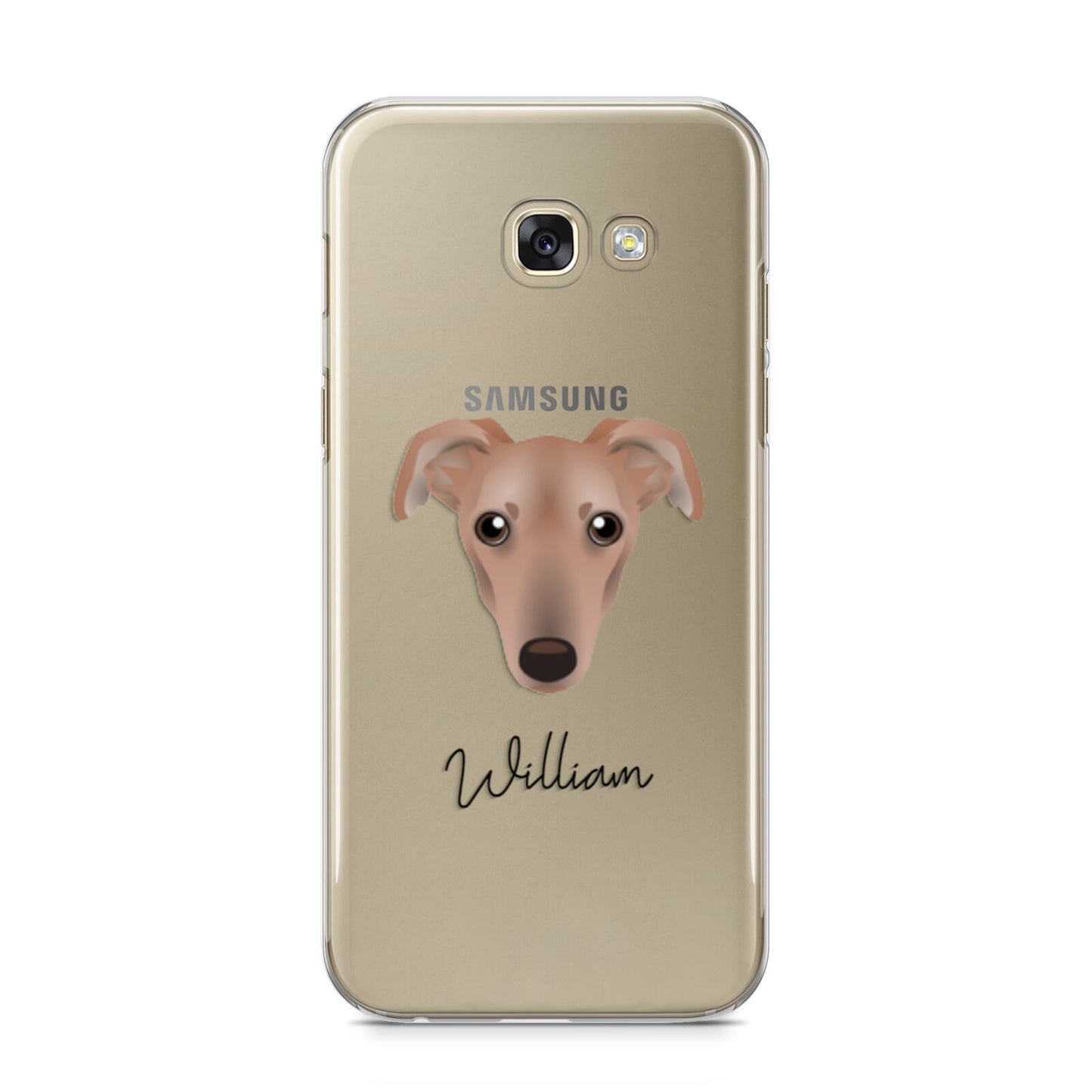 Lurcher Personalised Samsung Galaxy A5 2017 Case on gold phone
