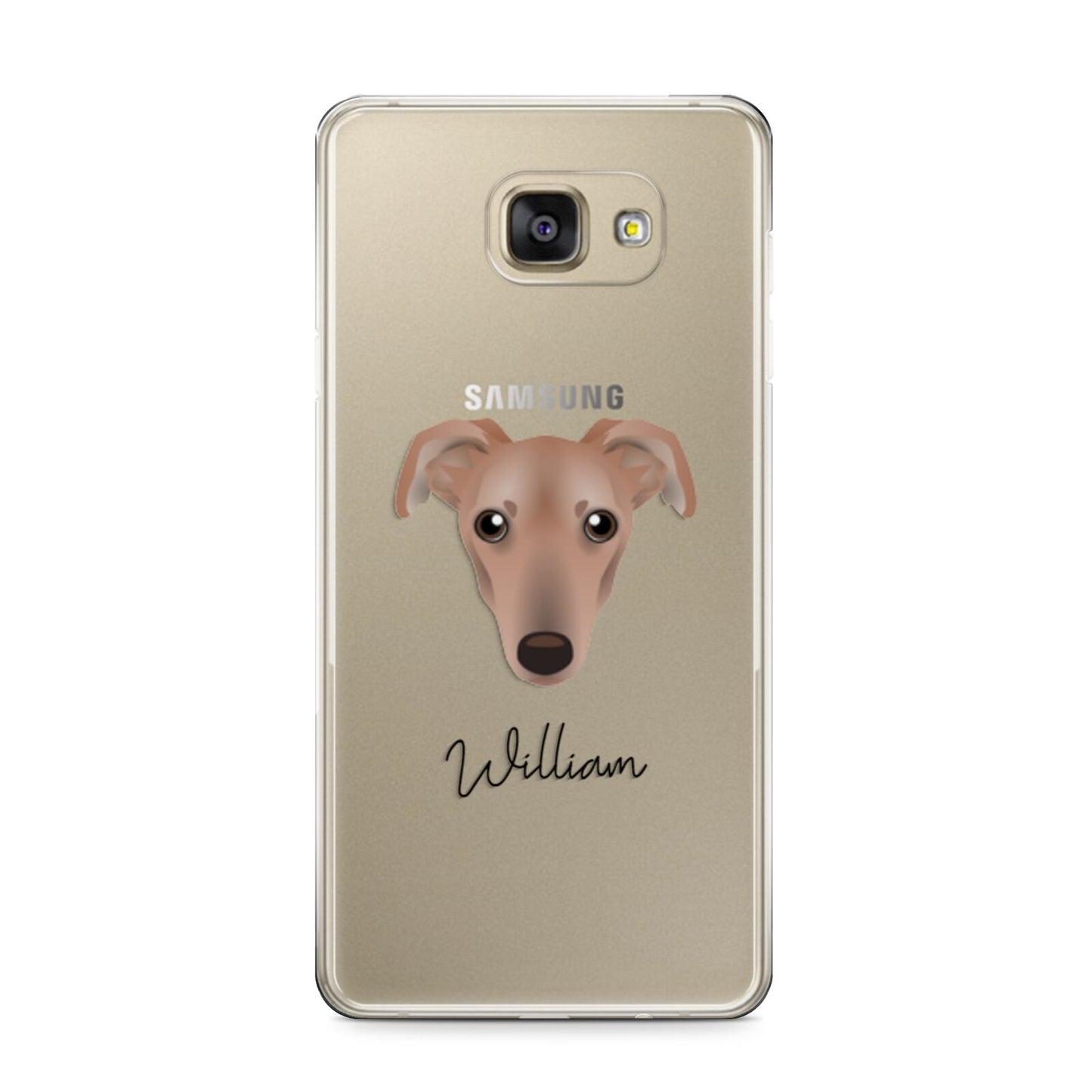 Lurcher Personalised Samsung Galaxy A9 2016 Case on gold phone