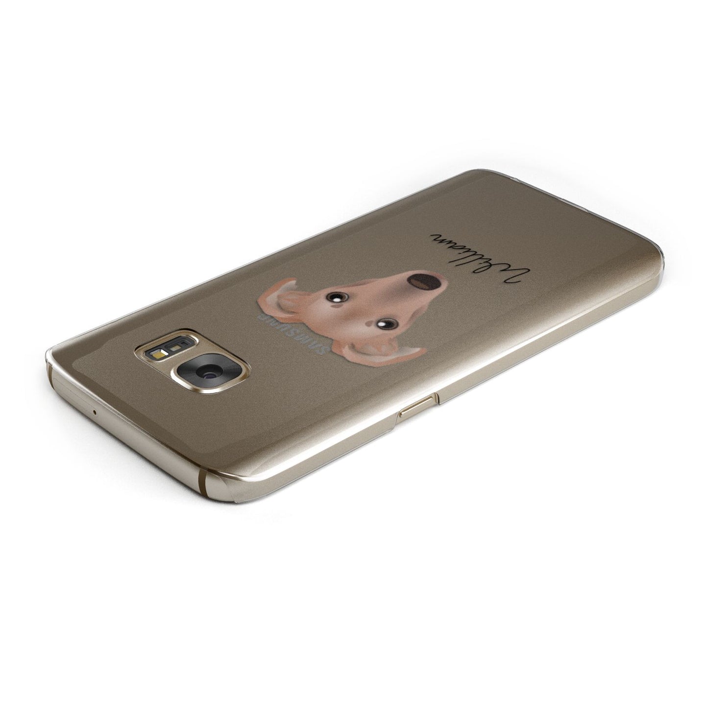 Lurcher Personalised Samsung Galaxy Case Top Cutout