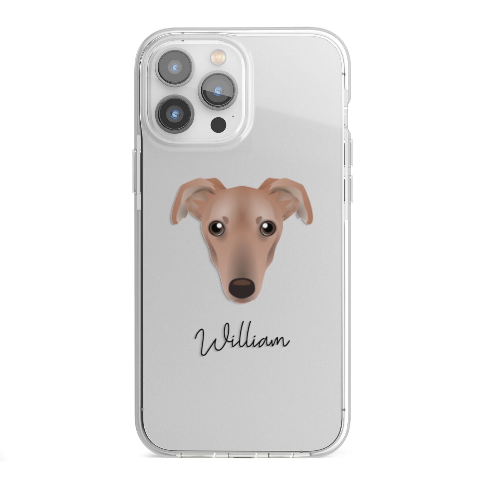 Lurcher Personalised iPhone 13 Pro Max TPU Impact Case with White Edges
