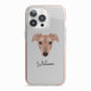 Lurcher Personalised iPhone 13 Pro TPU Impact Case with Pink Edges