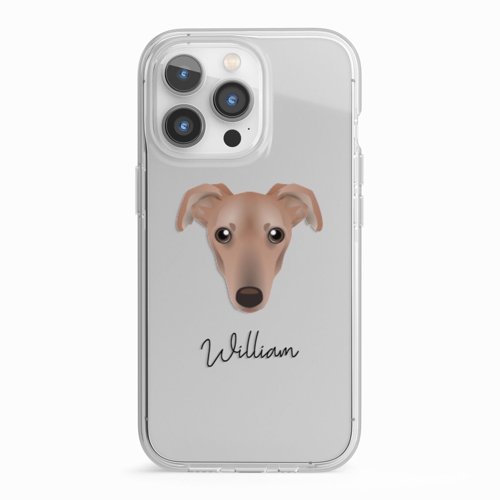 Lurcher Personalised iPhone 13 Pro TPU Impact Case with White Edges