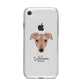 Lurcher Personalised iPhone 8 Bumper Case on Silver iPhone