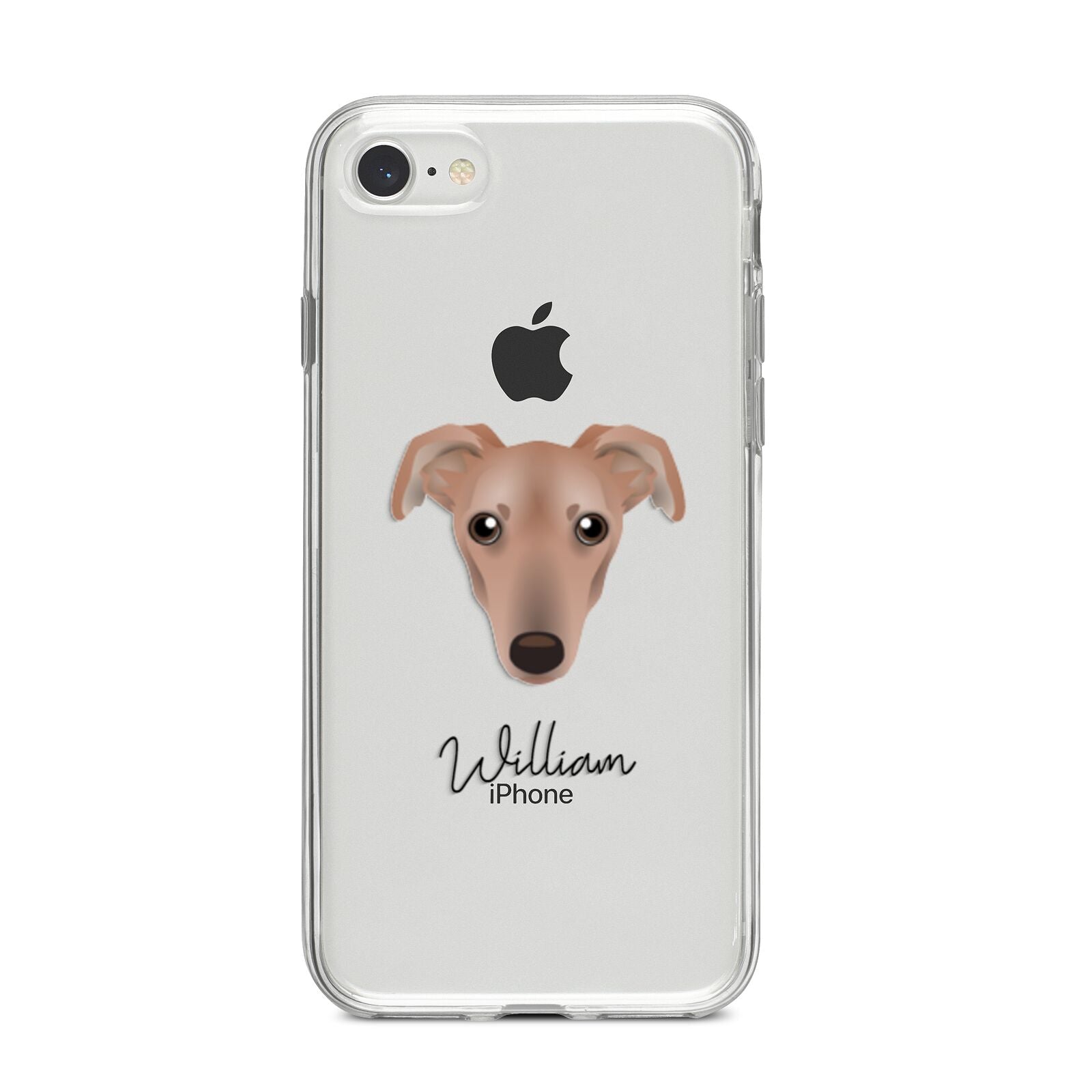 Lurcher Personalised iPhone 8 Bumper Case on Silver iPhone