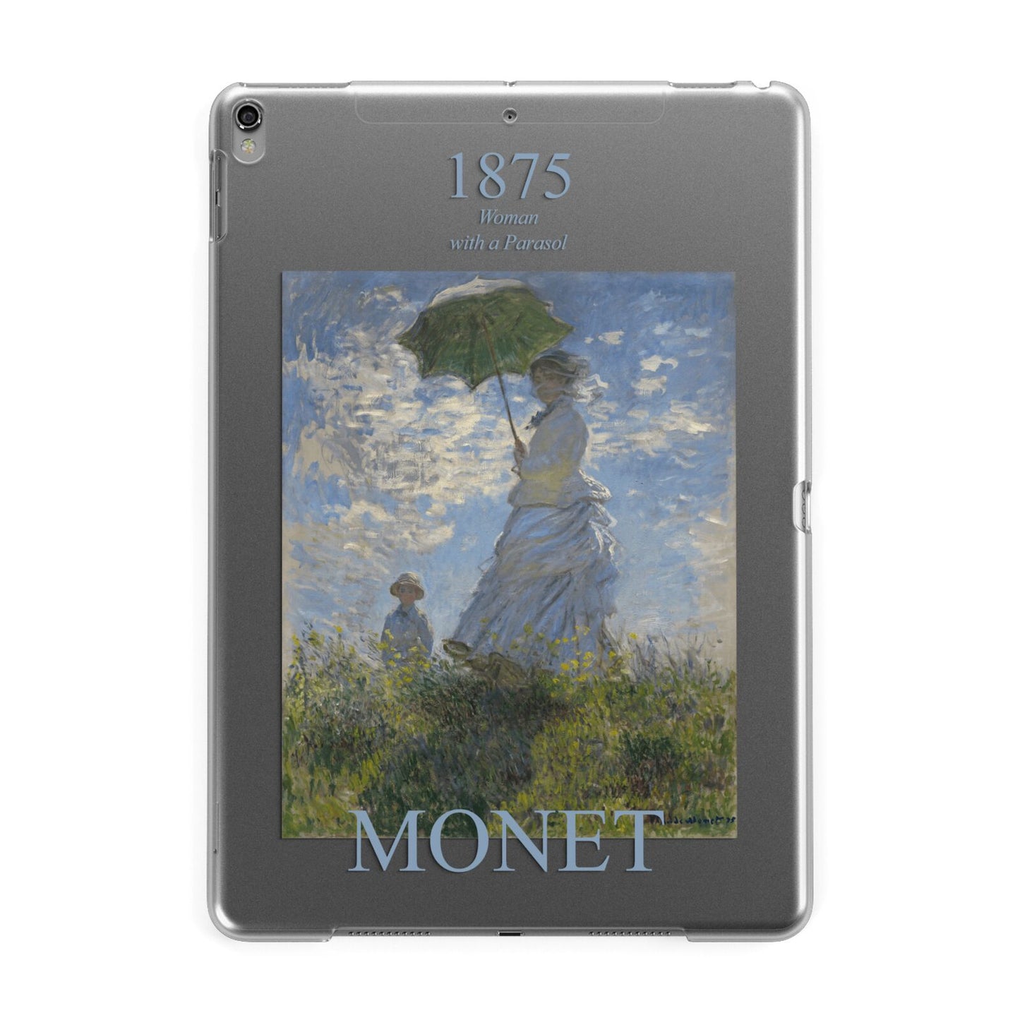 Madame Monet And Her Son By Claude Monet Apple iPad Grey Case