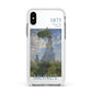 Madame Monet And Her Son By Claude Monet Apple iPhone Xs Impact Case White Edge on Silver Phone