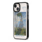 Madame Monet And Her Son By Claude Monet iPhone 13 Black Impact Case Side Angle on Silver phone