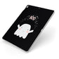 Magical Ghost Apple iPad Case on Silver iPad Side View