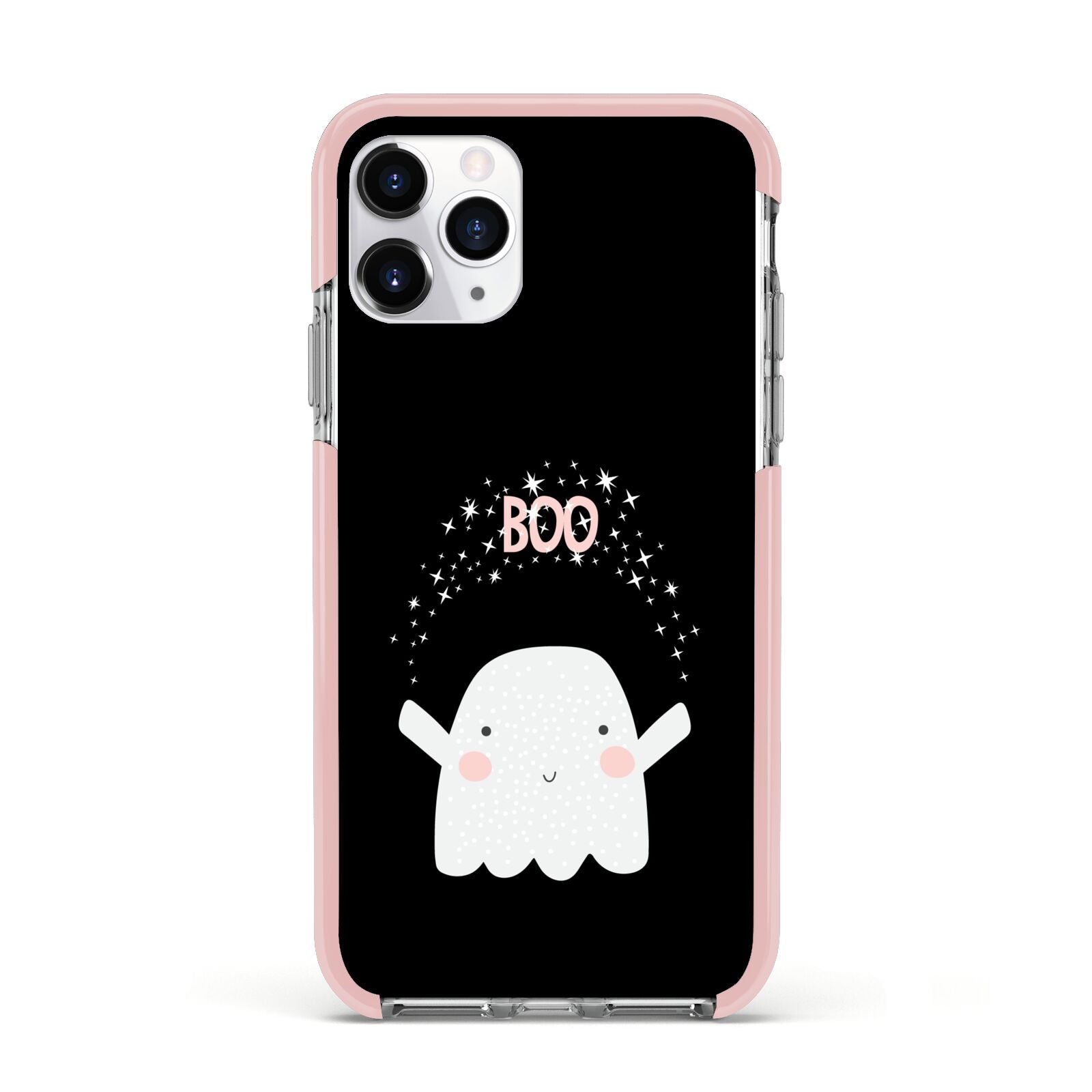 Magical Ghost Apple iPhone 11 Pro in Silver with Pink Impact Case