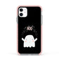 Magical Ghost Apple iPhone 11 in White with Pink Impact Case