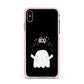 Magical Ghost Apple iPhone Xs Max Impact Case Pink Edge on Gold Phone