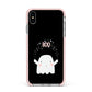 Magical Ghost Apple iPhone Xs Max Impact Case Pink Edge on Silver Phone