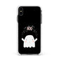 Magical Ghost Apple iPhone Xs Max Impact Case White Edge on Black Phone