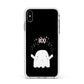 Magical Ghost Apple iPhone Xs Max Impact Case White Edge on Silver Phone