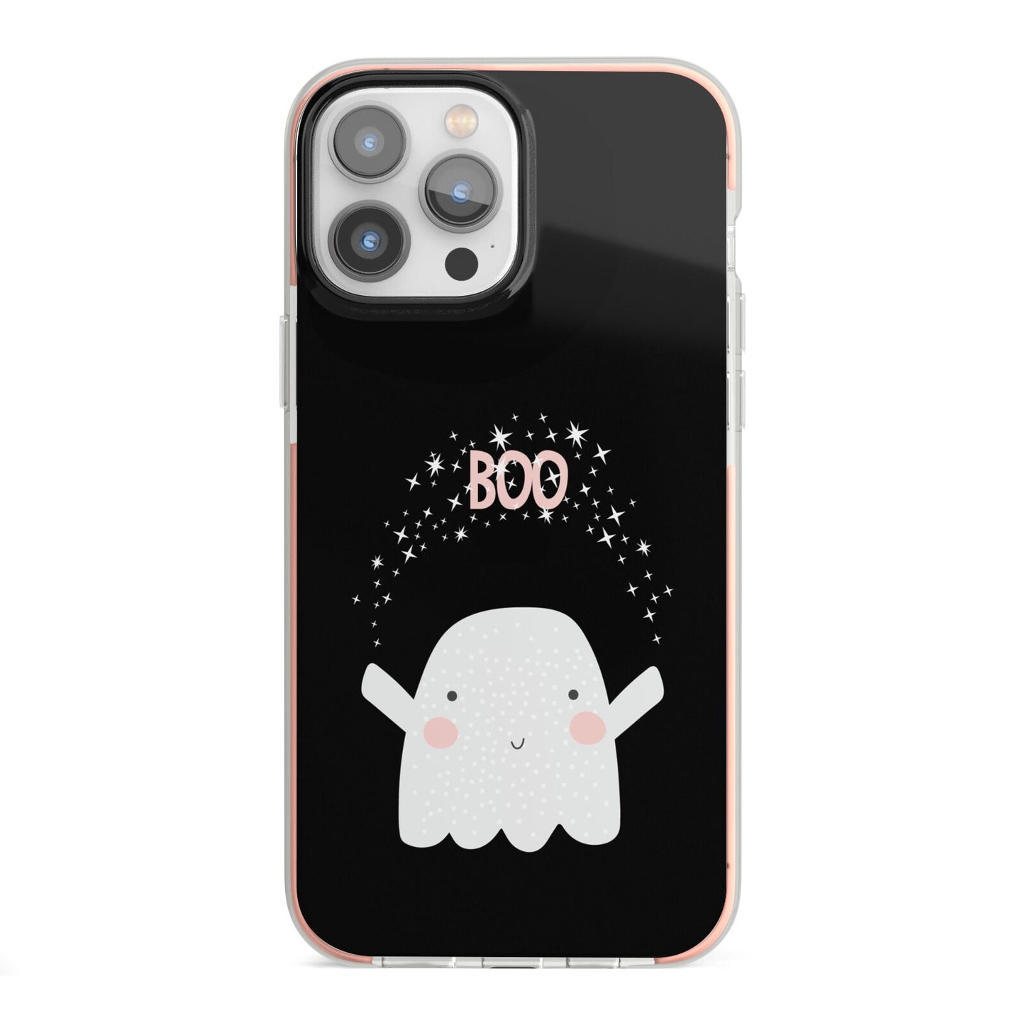 Magical Ghost iPhone 13 Pro Max TPU Impact Case with Pink Edges