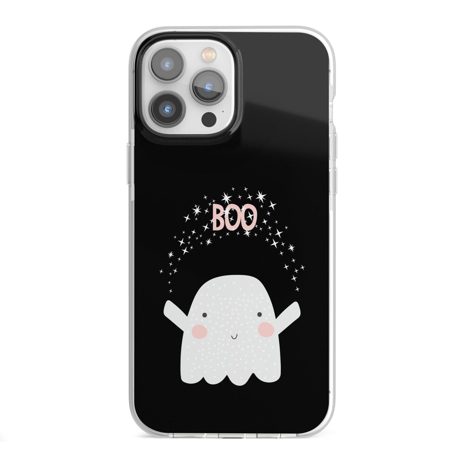 Magical Ghost iPhone 13 Pro Max TPU Impact Case with White Edges