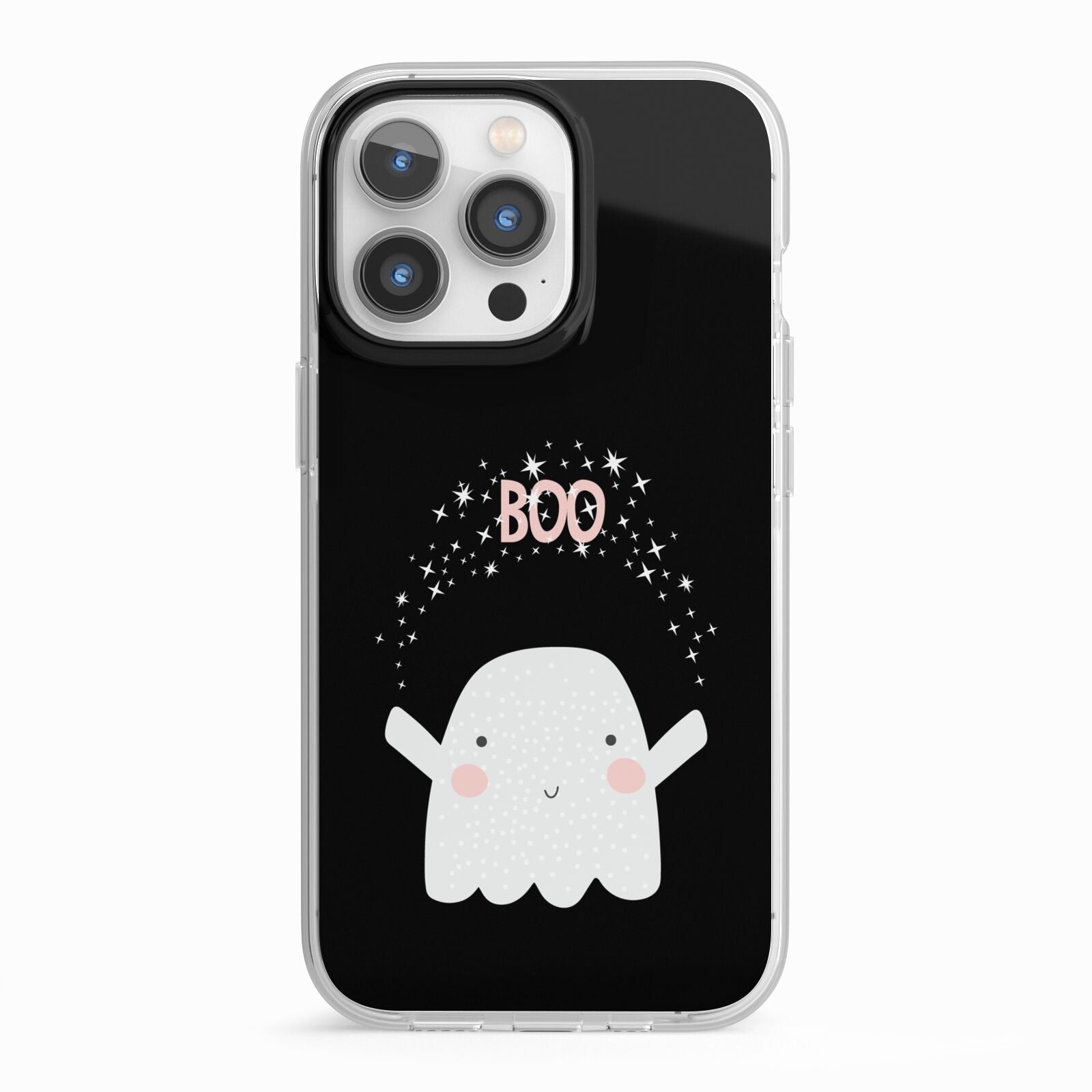 Magical Ghost iPhone 13 Pro TPU Impact Case with White Edges
