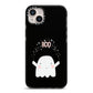 Magical Ghost iPhone 14 Plus Black Impact Case on Silver phone